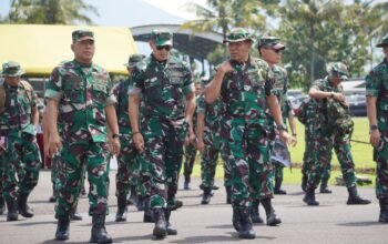 Danpasmar 1 Hadiri Rapat dan Tinjau Medan Dalam Rangka Kegiatan Pengukuhan Panglim Korps Marinir