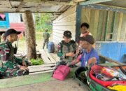 Berikan Pelayanan Kesehatan Gratis, Satgas Yonif 131/Brajasakti Bantu Kesulitan Masyarakat Di Perbatasan Papua