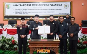 Bupati Pesawaran Dendi Ramadhona Sampaikan LKPJ Tahun 2024 dalam Rapat Paripurna Bersama DPRD