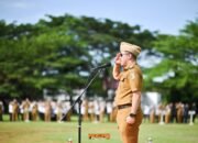 Pemkab Pesawaran Gelar Apel Mingguan Sekaligus Halal Bihalal di Hari Pertama Kerja Pasca Libur Idulfitri 1446 H