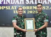 Danrem 082/CPYJ Resmi Lepas Kasiopslat ke Satuan Baru