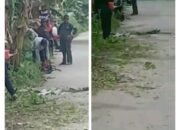 Pemdes Desa Pantai Harapan Jaya Adakan kegiatan Kerja Bakti di Ruwas Jalan Kampung Penombo di Pimpin Langsung kepala Desa Lurah Mahir Nurmawan