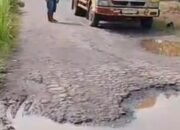 Warga Desa Sungai Awan Kanan, Kecamatan Muara Pawan, Kabupaten Ketapang, Meluapkan Kegelisahan Mereka Atas Rusaknya Ruas Jalan Dusun Darusalam .