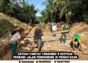Satgas Pamtas Yonarmed 11 Kostrad Perbaiki Jalan Penghubung di Perbatasan