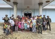 Cegah Bahaya Narkoba, Satgas Yonif 131/Brajasakti Beri Penyuluhan kepada Remaja Gereja GKII Tehupa Skow Sae