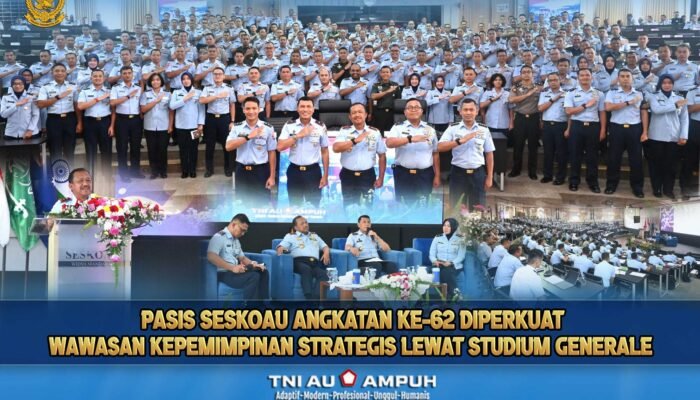 Pasis Seskoau Angkatan ke-62 Diperkuat Wawasan Kepemimpinan Strategis Lewat Studium Generale