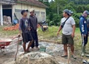 Wujudkan Lingkungan Aman, Satgas TMMD Kodim 0422/Lampung Barat Bangun Pos Kamling di Pekon Pemerihan