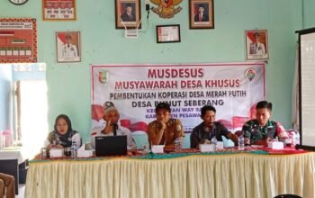 Desa Bunut Seberang Mengadakan Musdessus pembentukan Koperasi Merah Putih.