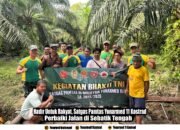 Hadir untuk Rakyat, Satgas Pamtas Yonarmed 11 Kostrad Perbaiki Jalan di Sebatik Tengah