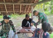 Tingkatkan Akses Layanan Kesehatan, Satgas 131/Brajasakti Layani Masyarakat Perbatasan Papua