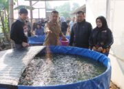 Dukung Ketahanan Pangan, Kapolres Kediri Kota Panen Lele