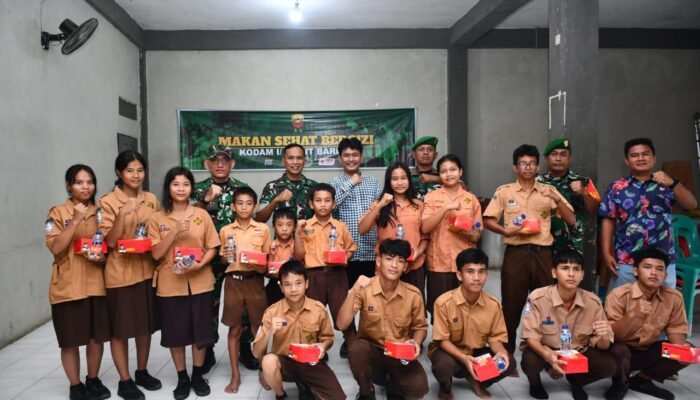 Kodam I/BB Gelar Program Makan Sehat Bergizi untuk 250 Anak Panti Asuhan di Deli Serdang