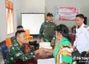 Satgas Yonkav 3/AC Bantu Posyandu Lansia Bersama Puskesmas Sebidang