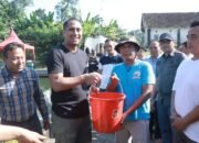 Dukung Program Ketahanan Pangan, Polres Blitar Kota Budidaya Ikan Bersama Warga