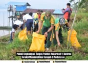 Peduli Lingkungan, Satgas Pamtas Yonarmed 11 Kostrad Beraksi Membersihkan Sampah di Perbatasan