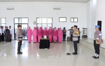 Kapolres Pesawaran Pimpin Sertijab Kabag Ops dan Kasat Reskrim, Tegaskan Komitmen Pelayanan Presisi