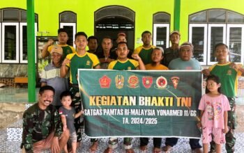 Satgas Pamtas Yonarmed 11 Kostrad Hadirkan Kebersamaan dan Kepedulian di Perbatasan