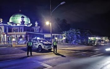 Sat Lantas Polres Pesawaran Tingkatkan Keamanan Malam Hari Lewat Patroli Blue Light di Jalur Strategis
