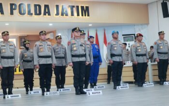 Polda Jawa Timur Ikuti Upacara Pemuliaan Nilai – nilai Luhur Tribrata Sambut Hari Bhayangkara ke -79