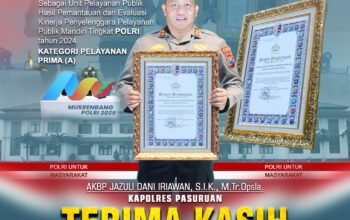 Polres Pasuruan Raih Penghargaan Pelayanan Prima di Ajang Musrenbang Polri 2025