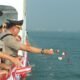 Polda Jatim Tabur Bunga di Laut Kenang Semangat Juang Pahlawan di Hari Bhayangkara ke-79