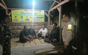 Kolaborasi TNI–Polri Lewat Sambang Pos Ronda, Langkah Preventif Jaga Kamtibmas di Wilayah Polsek Gedong Tataan