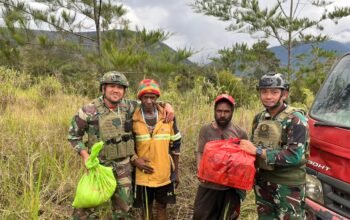 Satgas TNI Anjangsana ke Kampung Wako: Loreng Menyapa dengan Hati