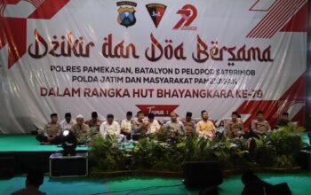 Polres Pamekasan Gelar Dzikir dan Doa Bersama Sambut Hari Bhayangkara Ke-79