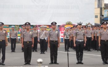 Personel Polres Kediri Naik Pangkat Jelang Hari Bhayangkara ke-79