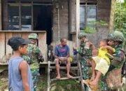 Satgas Yonif 521/DY Laksanakan Pengobatan Door to Door Charity Kepada Warga Distrik Benawa