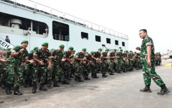 Pangdam I/BB Beri Arahan kepada 1.524 Prajurit Brigade TP 89 yang Tiba di Belawan