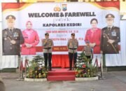 Kapolres Kediri Berganti, Welcome and Farewell Parade Digelar Khidmat