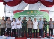 Wujudkan Ketahanan Pangan, Polres Kediri Tanam Jagung Serentak Kuartal III