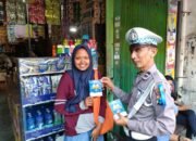 Satlantas Kediri Kota Pasang Banner dan Bagikan Brosur Operasi Patuh Semeru 2025