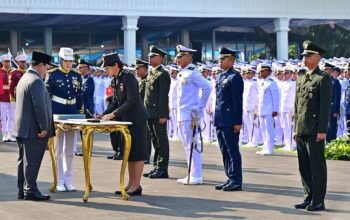 Presiden Prabowo Lantik 2.000 Perwira Remaja TNI-Polri di Istana Merdeka