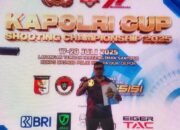 “Aipda Rudy Wiradilaga Juara 1 Divisi Revolver Kapolri Cup 2025 IPSC Shooting Championship”
