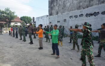 Jaga Kesehatan Dan Kebugaran, Satgas TMMD Reguler Ke-125 Kodim 0735/Surakarta Laksanakan Senam Pagi Bersama