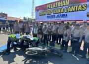 Tingkatkan Kemampuan, Satuan Lalu Lintas Polres Jepara Gelar Latihan TKP laka Lantas