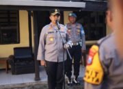 Kapolres Kediri Pimpin Apel Pagi di Polsek Pare
