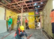 Sasaran Fisik Rehab RTLH TMMD Reguler Ke-125 Kodim 0735/Surakarta Garab Pemasangan Kerangka Plafon