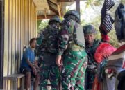 Perkokoh tali asih Satgas Pamtas Kewilayahan RI-PNG Yonif 521/DY Pembinaan teritorial di Distrik Benawa