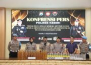 Sat Samapta Polres Kediri Pada Operasi Cipta Kondisi Berhasil Mengamankan Ribuan Botol Miras