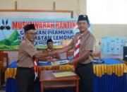 Budi Haryanto Menggantikan Kak Sugeng Santoso Sebagai Ketua Kwartir Ranting Lemong Masa Bhakti 2025 – 2030