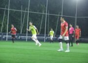 Pererat Sinergitas, Polres Kediri Kota Gelar Olahraga Malam Bersama Instansi Terkait di Lapangan Mini Soccer Joho