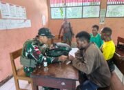 Satgas Yonif 131/Brajasakti Gelar Penyuluhan dan Pelayanan Kesehatan di Kampung Sawiyatami