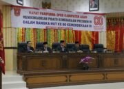 DPRD Kabupaten Agam Gelar Rapat Paripurna Mendengarkan Pidato Kenegaraan Presiden Republik Indonesia di Aula Utama Gedung DPRD Agam