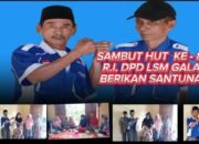 Bertepatan Menyambut HUT R.I. Ke- 80, DPD LSM Galakan Kabupaten Pesawaran Memberikan Santunan