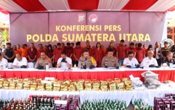 Polda Sumut, Polres Langkat, dan Polres Binjai Ungkap 429 Kasus Narkoba, Sita 206 Kg Sabu dan Ribuan Ekstasi