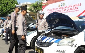 Maksimalkan Sarpras, Kapolres Kediri Cek Ranmor Dinas