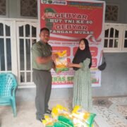 Menyambut HUT TNI Ke- 80 Tahun 2025., Kodim 0117/Aceh Tamiang Bersama Bulog Gelar Bakti Sosial Pangan Murah